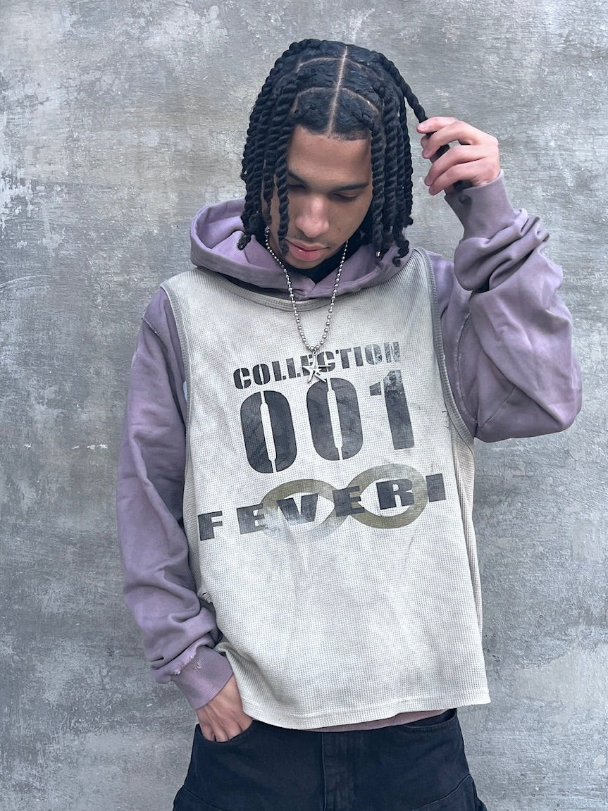 Lavender 'Forever' Vested Hoodie